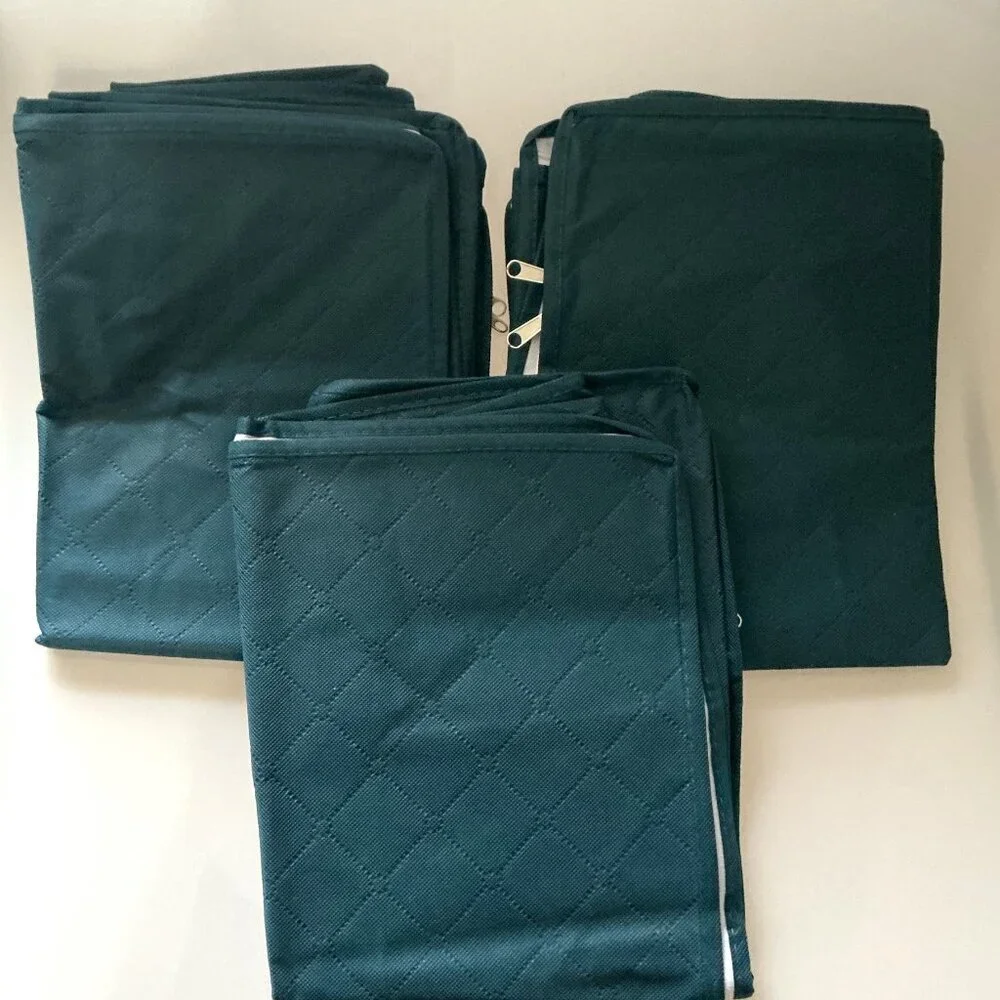 UNDER THE BED TEAL LARGE FOLDABLE STORAGE BAGS CLOTHING BEDDING CLOSET ORGANIZER